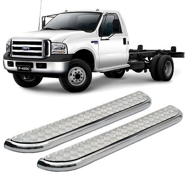 Estribo F4000 1999 2000 A 2019 Cab Simples Chapa Cromado