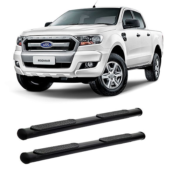 Estribo Ranger 2013 A 2017 2018 2019 2020 Cabine Dupla Preto