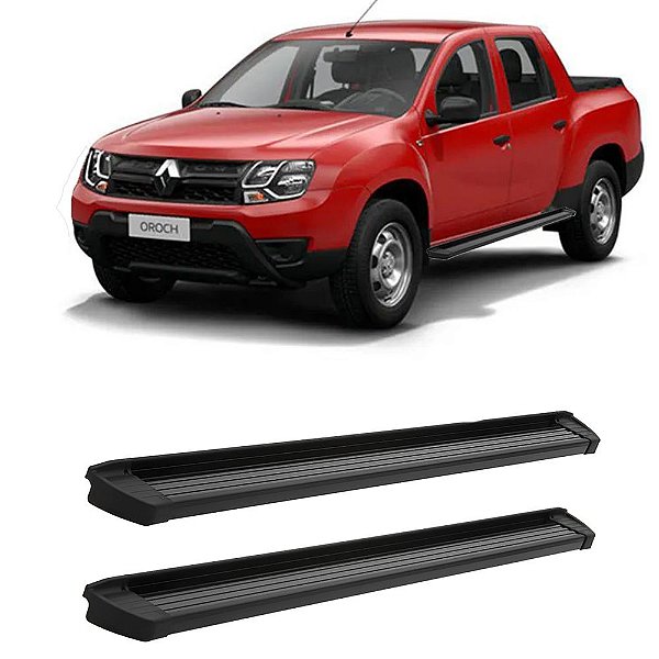 Estribo Duster Oroch 2016 2017 2018 2019 Alumínio Preto