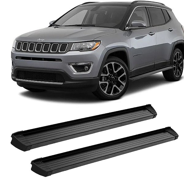 Estribo Jeep Compass 2016 2017 2018 2019 2020 Preto
