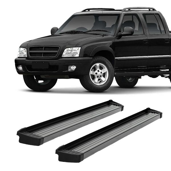 Estribo S10 1996 A 2007 2008 2009 2010 2011 Cab Dupla Preto