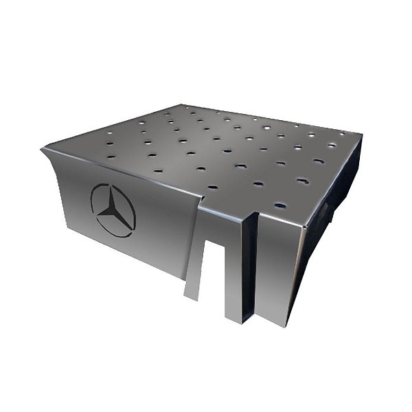 Acabamento De Inox Tampa Da Caixa Bateria Para Mb