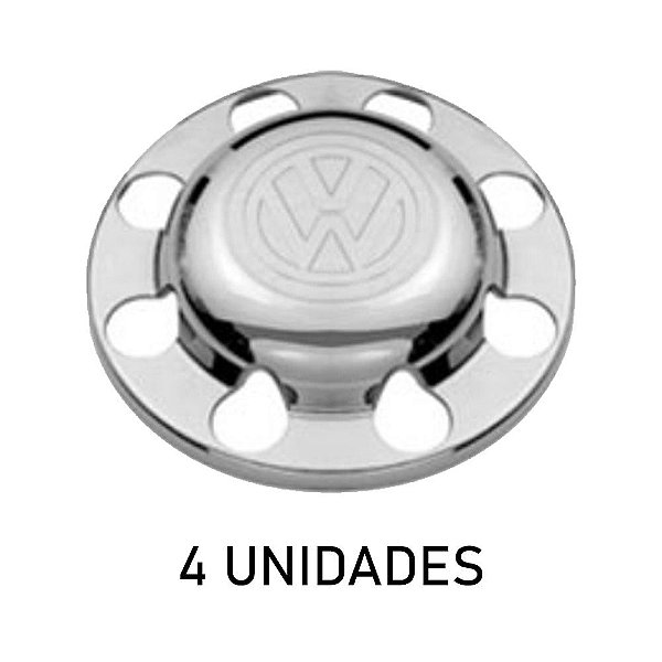 Sobre Tampa Do Cubo Da Tração Volkswagen Cromada 4 Unidades