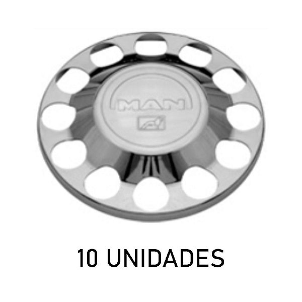 Sobre Tampa Do Cubo Da Tração Man Cromada 10 Unidades