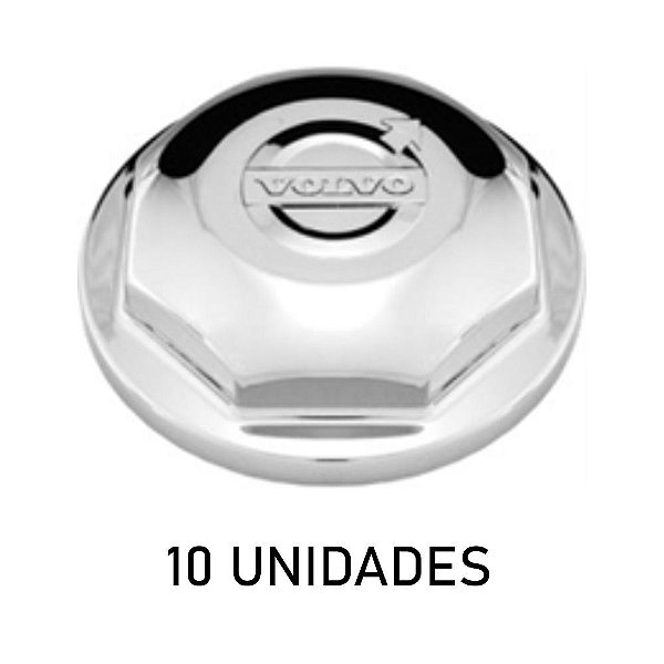 Sobre Tampa Do Cubo Dianteiro Volvo Vm Cromada 10 Unidades