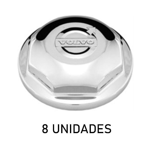 Sobre Tampa Do Cubo Dianteiro Volvo Vm Cromada 8 Unidades
