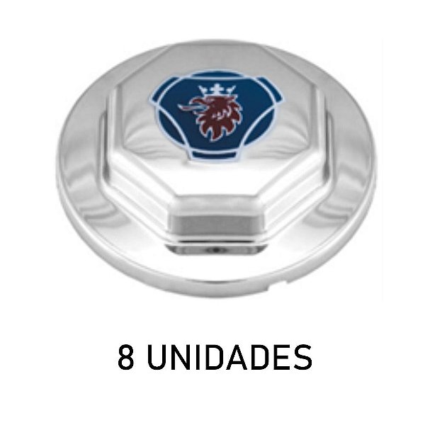 Sobre Tampa Do Cubo Dianteiro Cromada 8 Unidades