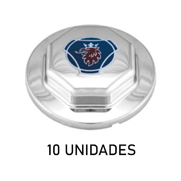 Sobre Tampa Do Cubo Dianteiro Cromada 10 Unidades
