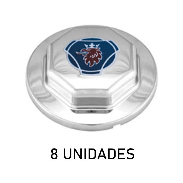 Sobre Tampa Do Cubo Dianteiro Cromada 8 Unidades