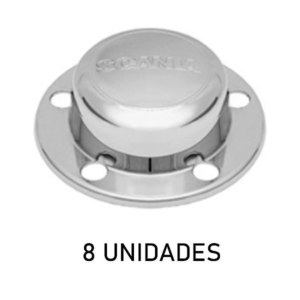 Sobre Tampa Do Cubo Dianteiro Cromada 8 Unidades