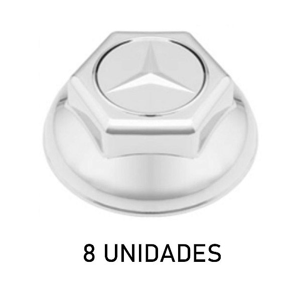Sobre Tampa Do Cubo Dianteiro Mb Antigo Cromada 8 Unidades