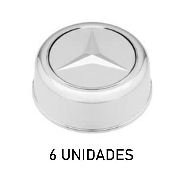 Sobre Tampa Do Cubo Dianteiro Mb Acello Cromada 6 Unidades