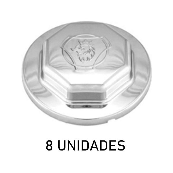 Sobre Tampa Do Cubo Dianteiro Grifo Cromada 8 Unidades