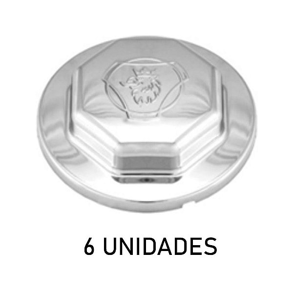 Sobre Tampa Do Cubo Dianteiro Grifo Cromada 6 Unidades