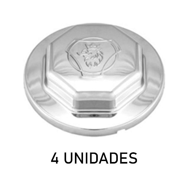 Sobre Tampa Do Cubo Dianteiro Grifo Cromada 4 Unidades