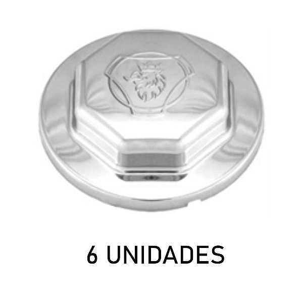 Sobre Tampa Do Cubo Dianteiro Grifo Cromada 6 Unidades