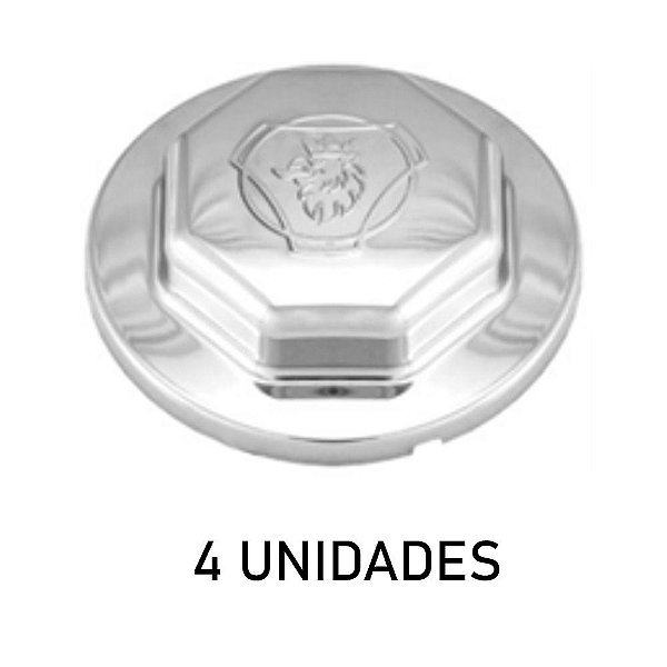Sobre Tampa Do Cubo Dianteiro Grifo Cromada 4 Unidades