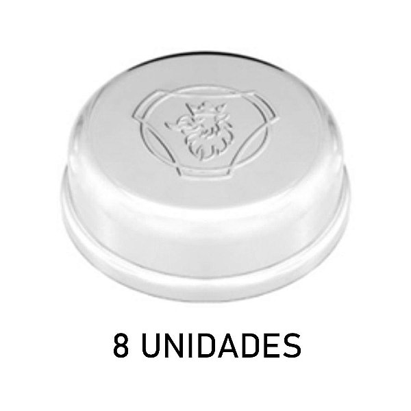 Sobre Tampa Do Cubo Dianteiro Grifo Cromada 8 Unidades