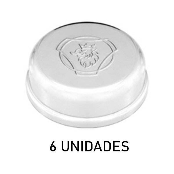 Sobre Tampa Do Cubo Dianteiro Grifo Cromada 6 Unidades