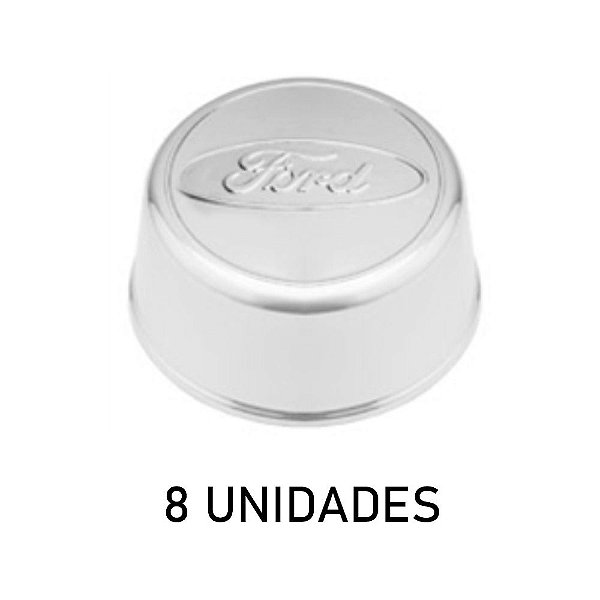 Sobre Tampa Do Cubo Dianteiro Ford 3/4 Cromada 8 Unidades