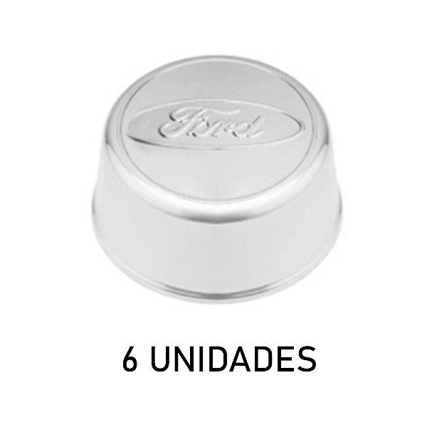 Sobre Tampa Do Cubo Dianteiro Ford 3/4 Cromada 6 Unidades