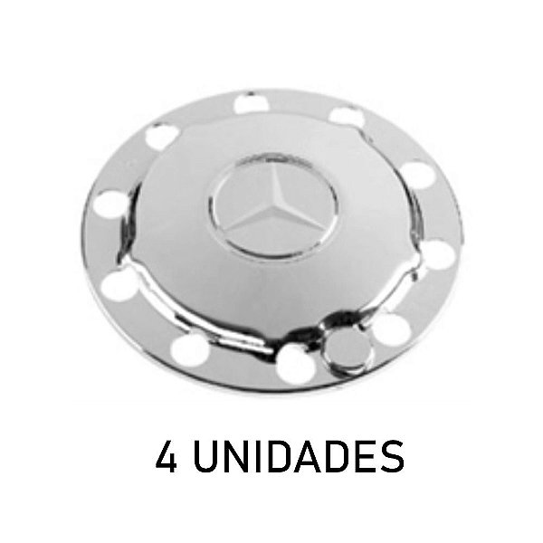 Sobre tampa do cubo da tração mb cromada 4 unidades