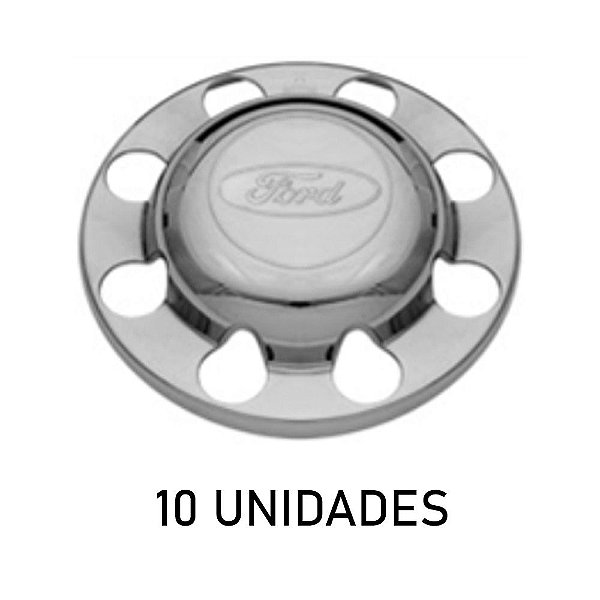 Sobre tampa do cubo da tração ford cromada 10 unidades