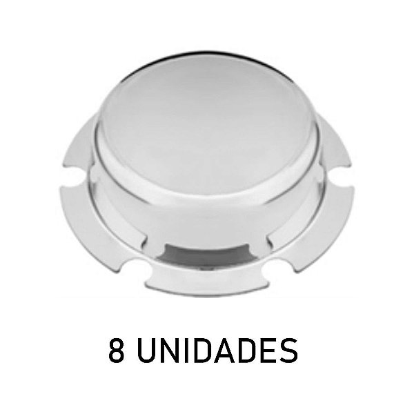 Sobre Tampa Do Cubo Carreta 6 Furos Maior Cromada 8 Unidades