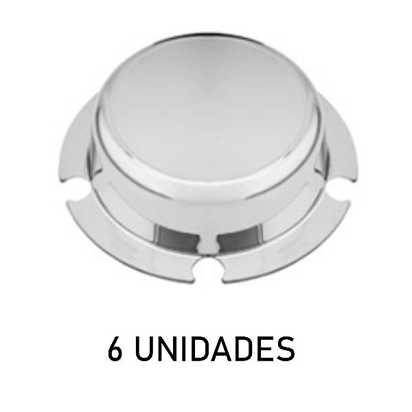 Sobre Tampa Do Cubo Carreta 5 Furos Menor Cromada 6 Unidades