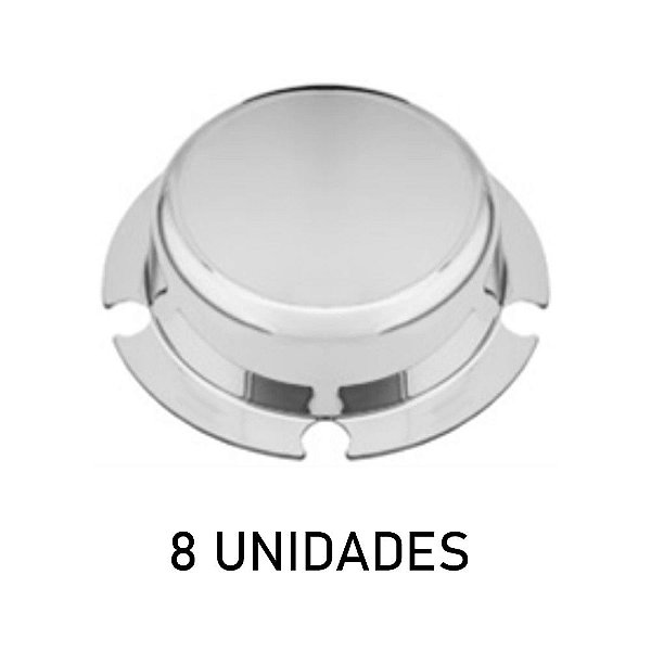Sobre Tampa Do Cubo Carreta 5 Furos Maior Cromada 8 Unidades