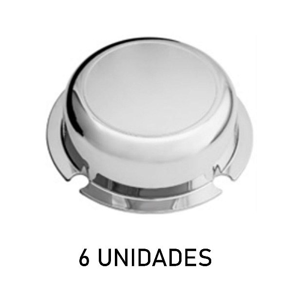 Sobre Tampa Do Cubo Carreta 4 Furos Menor Cromada 6 Unidades