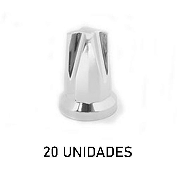 Capa De Porca Stilo 32mm Cromada 20 Unidades