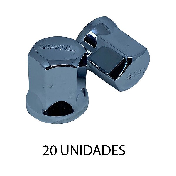 Capa De Porca Sextavada Amil 32/33mm Cromada 20 Unidades