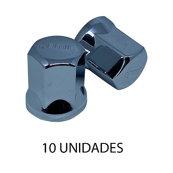 Capa De Porca Sextavada Amil 32/33mm Cromada 10 Unidades