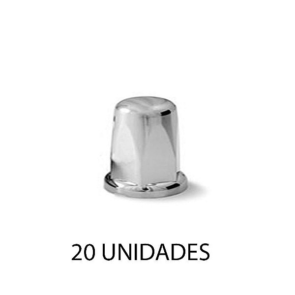 Capa De Porca Mini Belga 33mm Cromada 20 Unidades