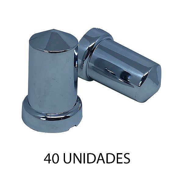 Capa De Porca Mexicana 24mm Cromada 40 Unidades