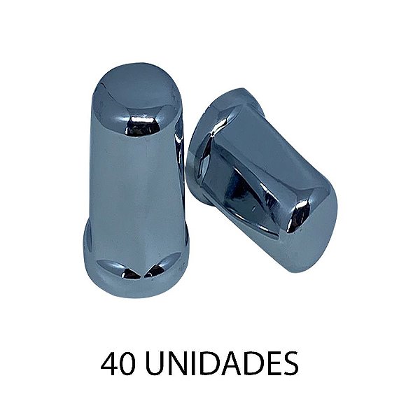 Capa De Porca Belga Alta 24mm Cromada 40 Unidades