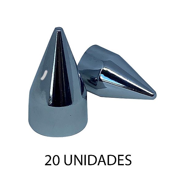 Capa De Porca Americana 17mm Cromada 20 Unidades