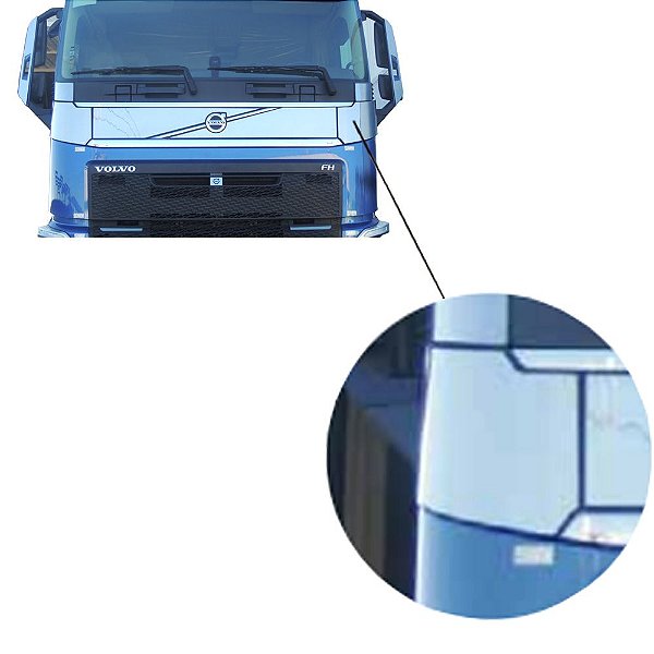 Acabamento De Inox Da Lateral Superior Da Grade Volvo (Par)
