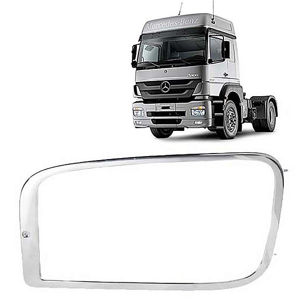 Aro do farol LE Mercedes Axor cromado