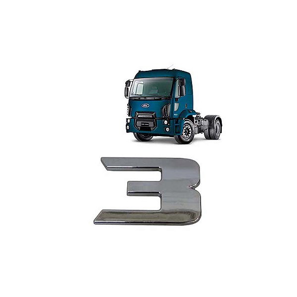 Letreiro 3 Ford Cargo 2010 em diante Injetado e Cromado