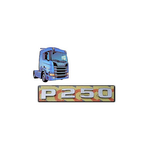 Letreiro Scania P 250 NTG após 2019 Cromado