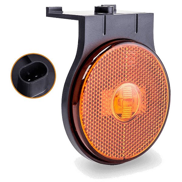 Lanterna Lateral Carreta Randon Noma Bivolt Ambar Led