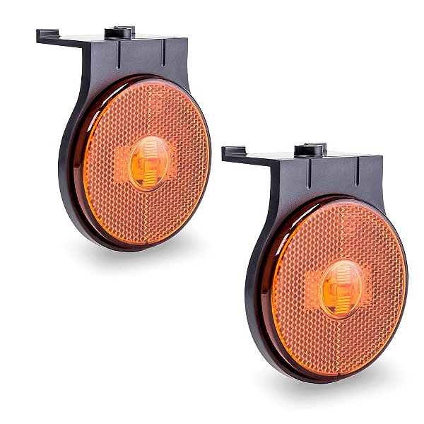 Lanterna Lateral Carreta Randon Bivolt Ambar Led - 2 un