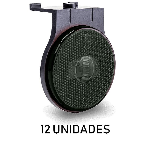 Lanterna Lateral Carreta Randon Bivolt Fumê Led - 12 un