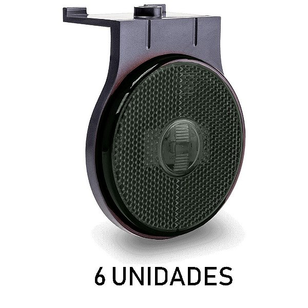 Lanterna Lateral Carreta Randon Noma Bivolt Fumê 3 Led 6 un