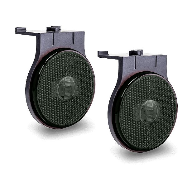2 Lanterna Lateral Carreta Randon Noma Bivolt Fumê Led