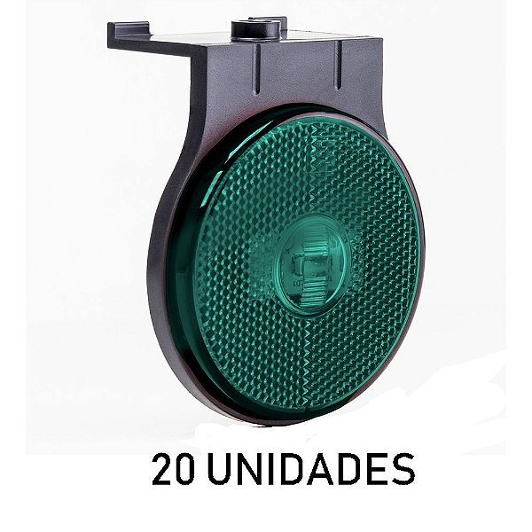 Lanterna Lateral Carreta Randon Bivolt Verde Led - 20 un