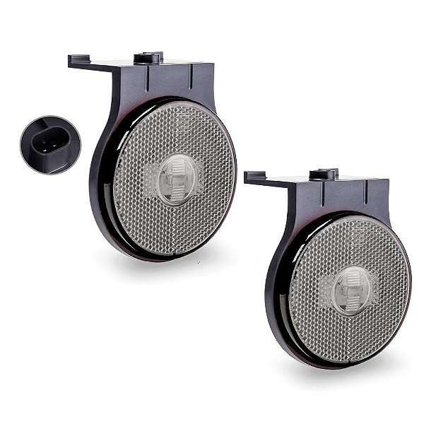 2 Lanterna Lateral Carreta Randon Noma Bivolt Cristal Led