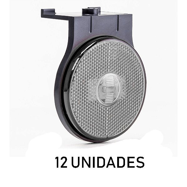 12 Lanterna Lateral Carreta Randon Bivolt Cristal Led
